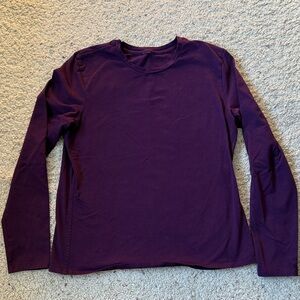 Lululemon Organic cotton Purple Long Sleeve crew neck. Size Small.